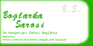 boglarka sarosi business card